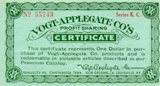 Vogt-Applegate profit sharing certificate